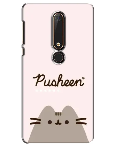 Чехол для Nokia 6 2018 с картинкой «Pusheen логотип»