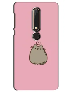 Чехол для Nokia 6 2018 с картинкой «Pusheen сердце»