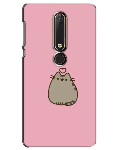 Чехол для Nokia 6 2018 с картинкой «Pusheen сердце»