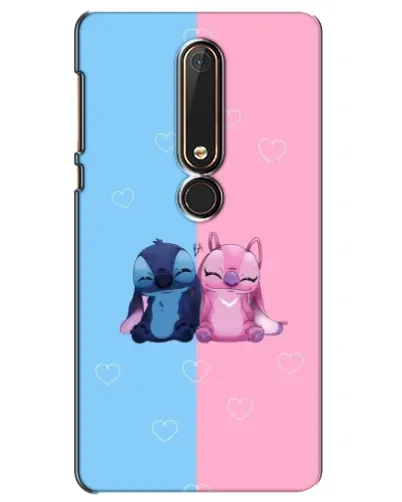 Чехол для Nokia 6 2018 с картинкой «Stitch и Angel Love» Чехол для Nokia 6 2018 с картинкой «Stitch и Angel Love»