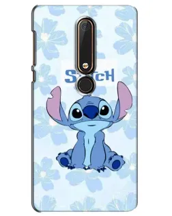 Чохол для Nokia 6 2018 з картинкою «Stitch серед квітів»