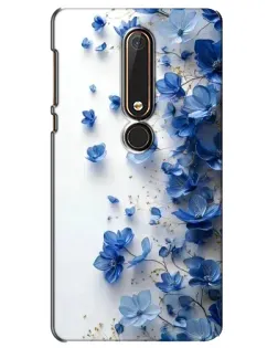 Чохол для Nokia 6 2018 з картинкою «Блакитний квітковий каскад»
