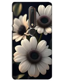 Чохол для Nokia 6 2018 з картинкою «Білі маргаритки макро»