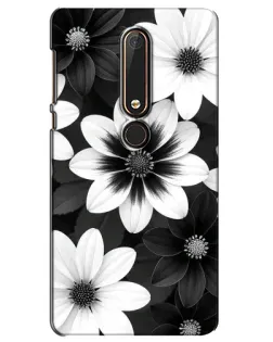 Чохол для Nokia 6 2018 з картинкою «Монохромні айстри»