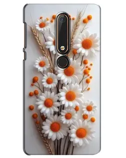 Чохол для Nokia 6 2018 з картинкою «Білі сухоцвіти»