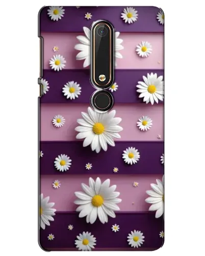Чехол для Nokia 6 2018 с картинкой «Ромашки на фиолетовом»