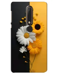 Чохол для Nokia 6 2018 з картинкою «Соняшник та ромашка»