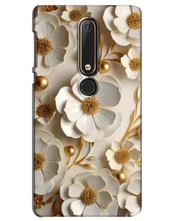 Чохол для Nokia 6 2018 з картинкою «Білі паперові квіти»