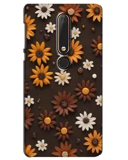 Чохол для Nokia 6 2018 з картинкою «Візерунок з маленьких соняшників»