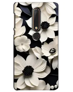 Чохол для Nokia 6 2018 з картинкою «Об'ємні білі квіти»
