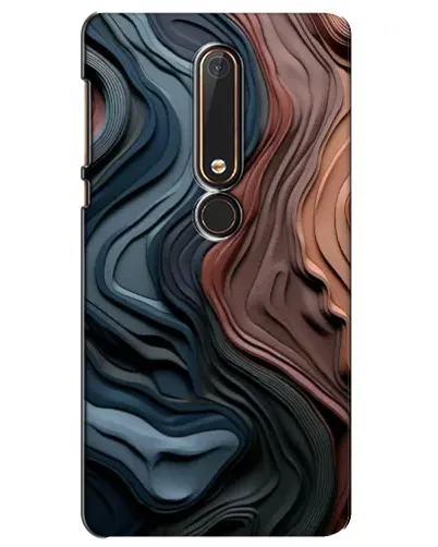 Чехол для Nokia 6 2018 с картинкой «Цветные волны каньона»