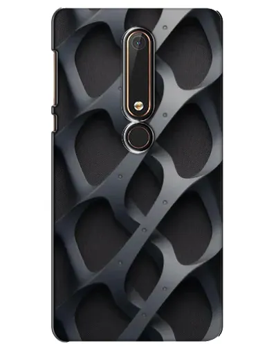 Чехол для Nokia 6 2018 с картинкой «Объемное серое плетение»