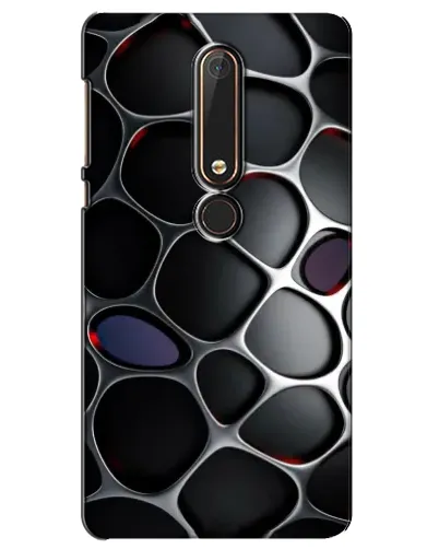 Чехол для Nokia 6 2018 с картинкой «Объемная темная решетка»