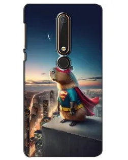 Чехол для Nokia 6 2018 с картинкой «Капи-мен супергерой»