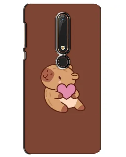 Чехол для Nokia 6 2018 с картинкой «Капибара с сердцем» Чехол для Nokia 6 2018 с картинкой «Капибара с сердцем»