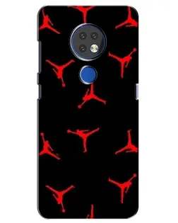 Чехол для Nokia 7.2 с картинкой «Jordan Red Pattern» Чехол для Nokia 7.2 с картинкой «Jordan Red Pattern»