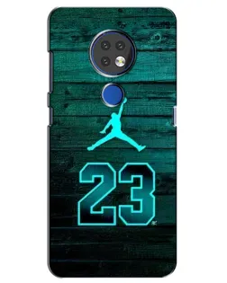 Чехол для Nokia 7.2 с картинкой «Jordan Cyan 23»