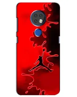 Чехол для Nokia 7.2 с картинкой «Jordan Red Smoke»