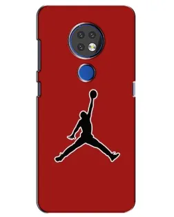 Чехол для Nokia 7.2 с картинкой «Jordan Red Back»