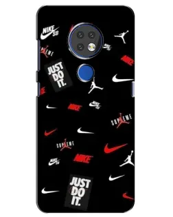 Чехол для Nokia 7.2 с картинкой «Nike Mix Pattern»