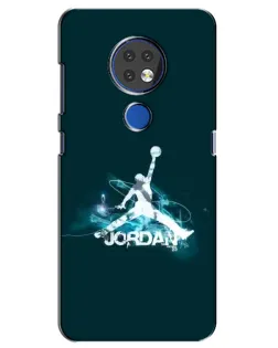 Чехол для Nokia 7.2 с картинкой «Jordan Blue Fire»