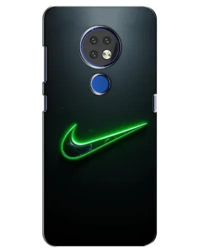 Чехол для Nokia 7.2 с картинкой «Неоновый контур Nike»