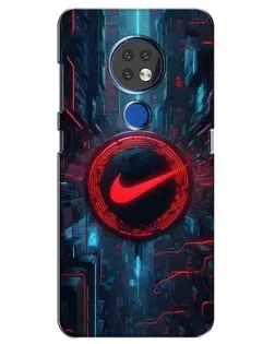 Чехол для Nokia 7.2 с картинкой «Техногенный стиль Nike»