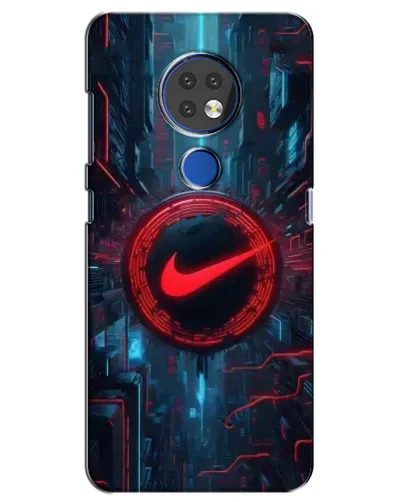 Чехол для Nokia 7.2 с картинкой «Техногенный стиль Nike»