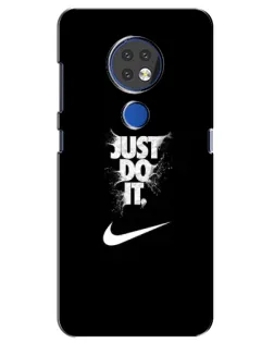 Чехол для Nokia 7.2 с картинкой «Текстовый принт Nike»
