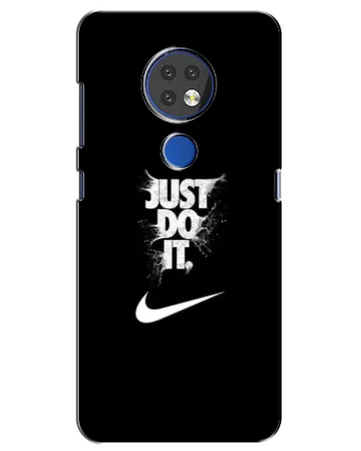 Чехол для Nokia 7.2 с картинкой «Текстовый принт Nike»