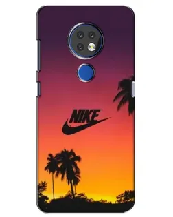 Чехол для Nokia 7.2 с картинкой «Nike на закате солнца»