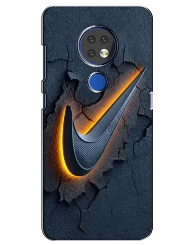 Чехол для Nokia 7.2 с картинкой «Объемный логотип Найк»