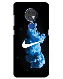 Чехол для Nokia 7.2 с картинкой «Nike и синий дым»