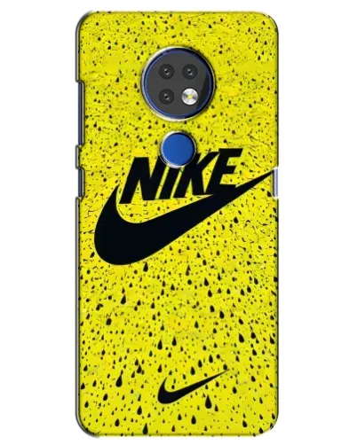 Чехол для Nokia 7.2 с картинкой «Желтый текстурный Nike»