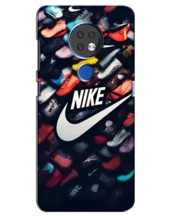 Чехол для Nokia 7.2 с картинкой «Коллекция кроссовок Nike»