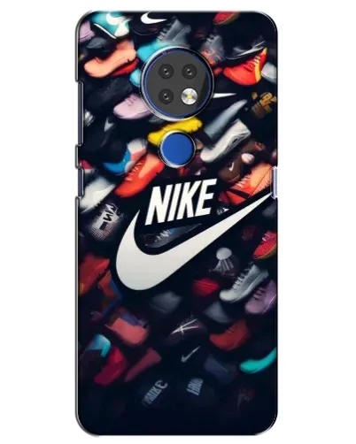 Чехол для Nokia 7.2 с картинкой «Коллекция кроссовок Nike»