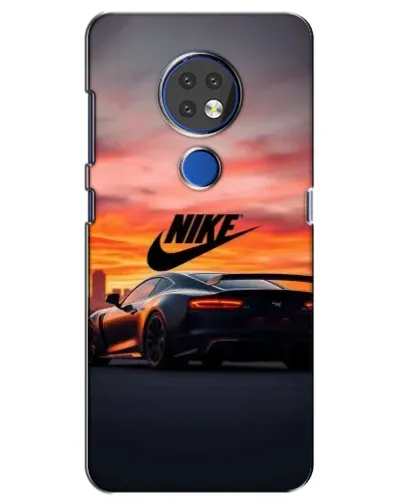 Чехол для Nokia 7.2 с картинкой «Nike и суперкар»