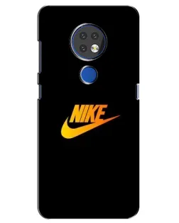 Чехол для Nokia 7.2 с картинкой «Золотой логотип Nike»
