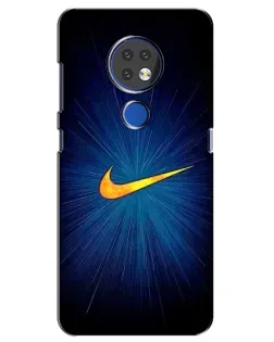 Чехол для Nokia 7.2 с картинкой «Синий пульс Nike»