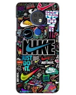 Чехол для Nokia 7.2 с картинкой «Яркий коллаж Nike»
