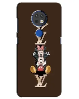 Чехол для Nokia 7.2 с картинкой «LV и Микки Маус»