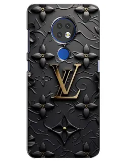 Чехол для Nokia 7.2 с картинкой «Кожаная текстура LV»