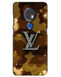 Чехол для Nokia 7.2 с картинкой «Камуфляжный Louis Vuitton»