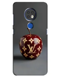 Чехол для Nokia 7.2 с картинкой «Красное яблоко LV»