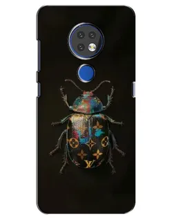 Чехол для Nokia 7.2 с картинкой «LV — мраморный принт»