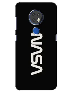 Чехол для Nokia 7.2 с картинкой «NASA — вертикальный логотип»