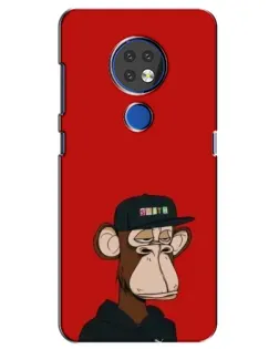 Чехол для Nokia 7.2 с картинкой «Bored Ape — красный фон» Чехол для Nokia 7.2 с картинкой «Bored Ape — красный фон»