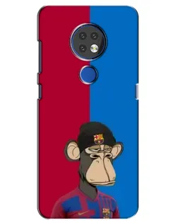 Чехол для Nokia 7.2 с картинкой «Bored Ape — фанат Барсы»