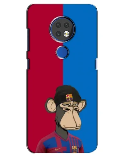 Чехол для Nokia 7.2 с картинкой «Bored Ape — фанат Барсы»