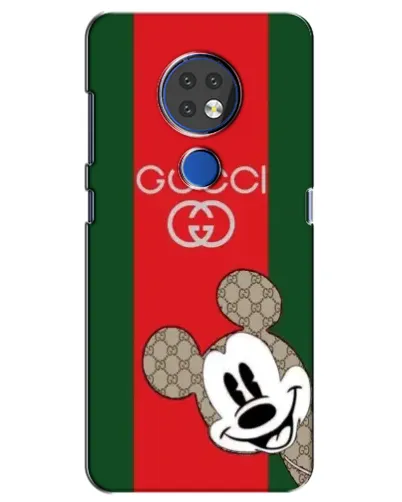 Чехол для Nokia 7.2 с картинкой «Gucci — полосы и Микки» Чехол для Nokia 7.2 с картинкой «Gucci — полосы и Микки»